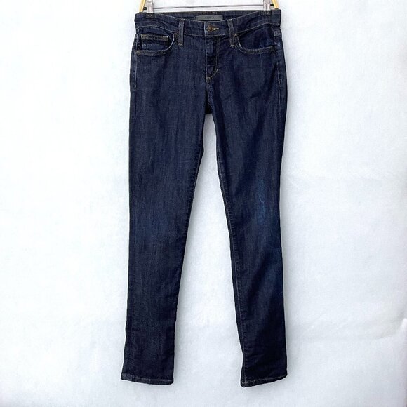 Joe's Jeans Women's Low Rise Skinny Jeans Dark Wash Stretch size 27 length 32" - Picture 1 of 9